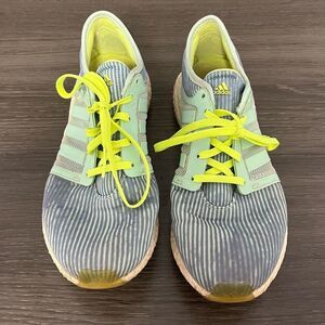 Adidas Neon Green Blue Teal Rocket Boost women’s Size 7.5